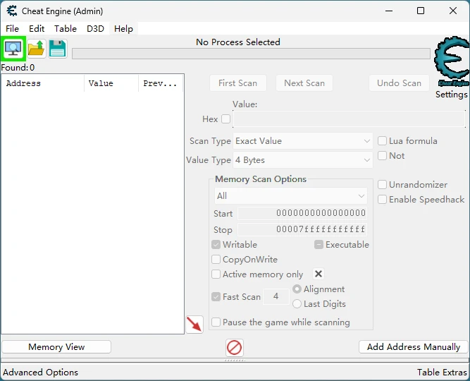 Cheat Engine 7.6 主界面截图
